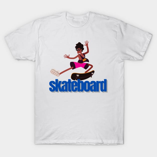 Skate Board T-Shirt by Paul Andrew